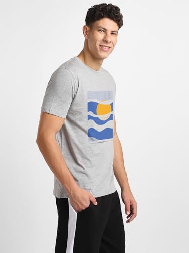 Image of Nobero 100% Cotton T Shirts for Men Stylish | Regular Fit | Graphic Printed T Shirts for Men 180 GSM Combed Cotton | Round Neck Half Sleeve