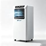 Wuufake Condizionatore Portatile 14000 BTU 2-in-1 Raffredda e Riscalda Deumidificatore con Ruote, unità Mobile a Pavimento per Soggiorno Ufficio e Camera, 9000 Btu, 9000 BTU