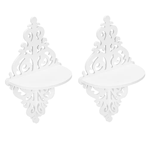 SOLUSTRE 2pcs Wooden Hanging Organizer Racks Elegant Storage for Home Organization Wall Mounted Design for Living Room Bedroom Decor Easy to Install Stylish and Functional