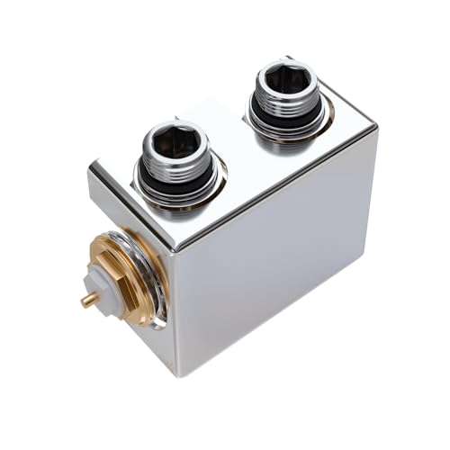 VILSTEIN® Universal Heizkörperanschluss [MITTELANSCHLUSS] - Multiblock Anschluss für Heizung - Zweirohrsystem Hahnblock Chrom - Ventilhahnblock Amaturensystem - Durchgangs - & Eckanschluss