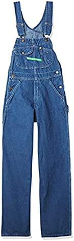 Key Apparel Men’s Denim Bib Overalls - Enzyme Washed with Zip Fly - Work Utility & Safety Overalls & Coveralls
