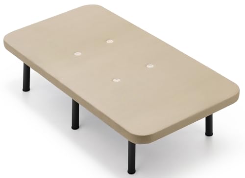 Habithor - Base Tapizada 3d Color Beige Fabricada Con Estructura De Acero Reforzada Patas Cilíndricas Incluidas Altura Final 30 Cm Medida: 90x190 Cm Fabricación Española
