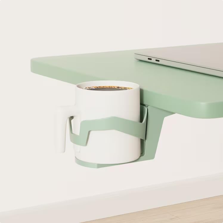 Image of FLEXISPOT H7 32 inch Pneumatic Height-Adjustable Overbed Table with Wheels
