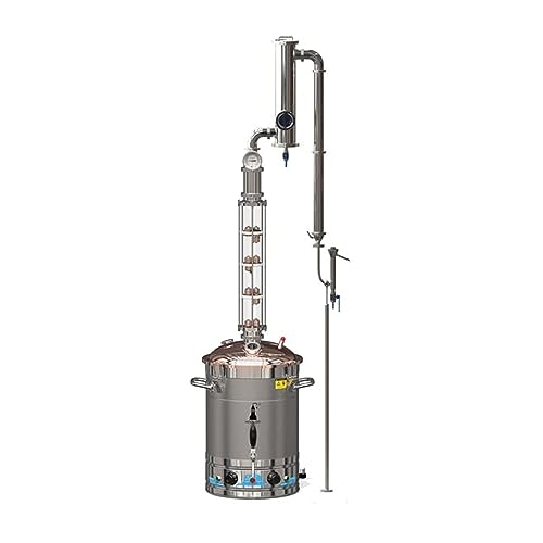 HOOLOO CT65Cu (17.2Gal) Household Moonshining Brewer Distillation Machinery Brewing Distiller Pure Copper Distilling Whisky Brandy Gin (CT65Cu Gin 110V)