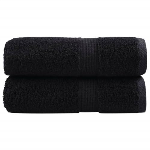 Genérico Toallas de Invitados SOLUND 2 uds Negro 30x50 cm 600 gsm,Casa y jardín,Ropa de casa,Toallas,Negro,0.42 KG,137422