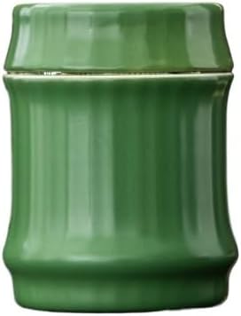 SONGCHAO Sugar Jar Bamboo Tea Cans Small Sealed Ceramic Portable White Green Longjing Rock Fragrance Powder Tea Canister