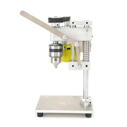 flexman Variable Speed Benchtop Drill Press, Aluminum alloy Small Bench Drilling Machine with Adapter Wrench for DIY Household