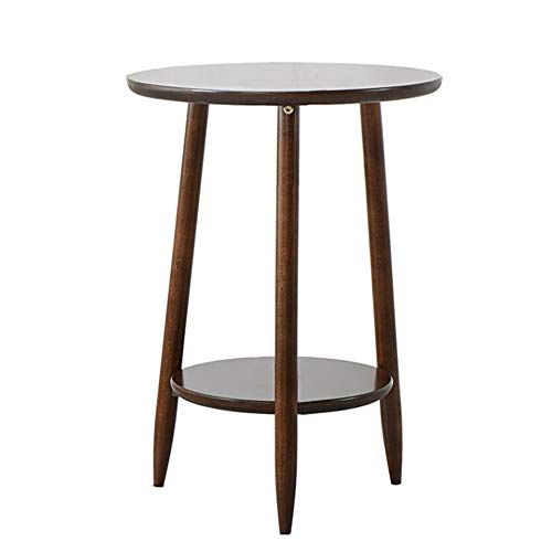 Telephone Table, Sofa Side Table,Sofa &amp; Console Tables,Telephone Tables,Side Table with Storage Shelf,2 Colors (Color:Walnut Color,Size:16.5316.5323.62in)