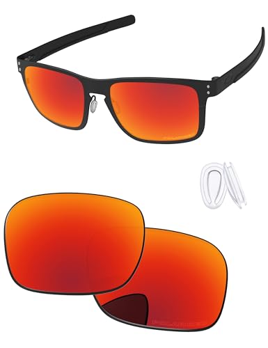 Image of Replacement Lenses & Nose Pieces for Oakley Holbrook Metal OO4123 55mm - Precision Fit, UV Block & Impact Resistant