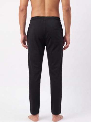 Image of Men's Regular Fit PC Denim-Look Track Pants| Lightweight & Breathable Cotton Fabric| Perfect for Casual Outings, Lounge & Night Wear (PC-Denim)
