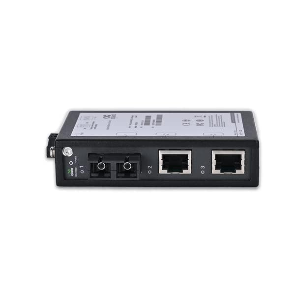 InHand Networks 3-Port Unmanaged Industrial Ethernet Switch, Media Converter,2*10/100 Base-T(X), 1*100Base-FX, Single Mode Dual SC Fiber, Working Temperature -40° – 75°C, IP30, 20KM, UL Certification