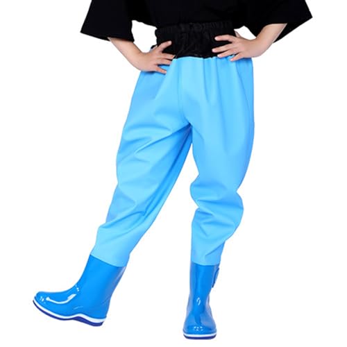 Pantalons de pluie pour enfants étanches avec bottes intégrées - 3