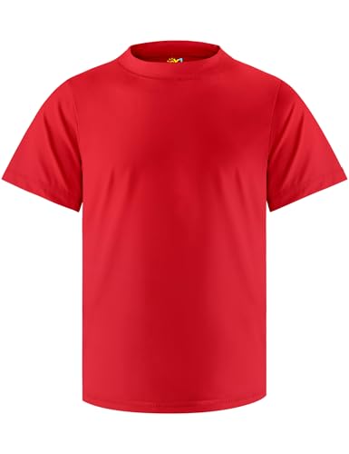 Image of Boys Rash Guard Short Sleeve Swim Shirt UPF+ 50 Rashguard for Toddler Teens Water Sun Shirts Swim Wear Quick Dry