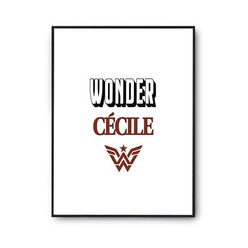 Affiche Wonder Cécile poster humour pour mur salon vide