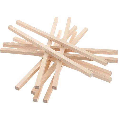 GALPADA Varillas de Madera Cuadradas sin Tratar 10X10 MM 30 CM 30 Piezas para Manualidades Bricolaje y Modelismo Palitos de Madera Artesanal Naturales para Proyectos Creativos