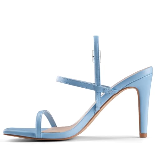 Image of Women's Strappy High Heeled Sandals Open Toe Ankle Strap heels Comfy Weddings Shoes