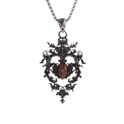 Genérico Collar vintage pelirrojo para hombres y mujeres Joyería punk Hip Hop Declaración Rock Regalos casual para fiesta Plata