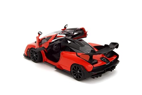 Jada Toys McLaren Senna - Fast & Furious 1:24 Scale Die-Cast Vehicle – Detailed Interior, Opening Hood, Doors, and Trunk – Collectible Model Car for Ages 8+ - Orange/Black - Image 6