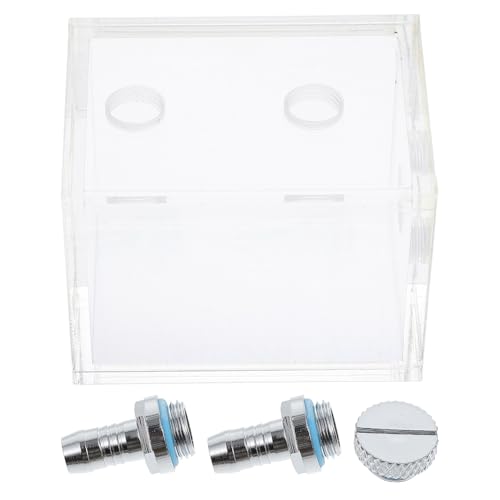 Depósito de agua para enfriador líquido de acrílico de alta claridad con tapones de rápido para CPU