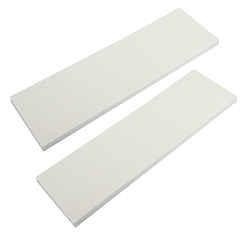 X AUTOHAUX 400x120x15mm 2pcs Car Garage Wall Guard Door Bumper Protector White, 15.75"x4.72"x0.59"
