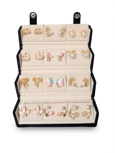 Generic 12-Pair Earrings Set with Jewellery Box, White - Image 2