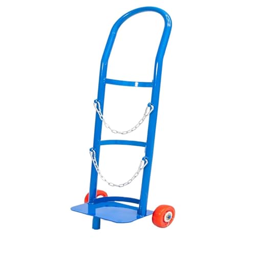 Generico Carrello Porta bombole di Ossigeno in Acciaio Inox con Ruote, Carrello Leggero per bombole per ospedali, Catena di Sicurezza, Soluzione per Il Trasporto di apparecchiature mediche