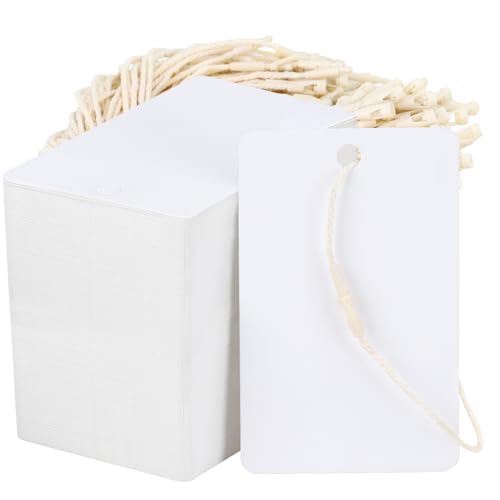Etiquetas de regalo EUSOAR blancas para personalización en bodas, bautizos y fiestas, 200 ud