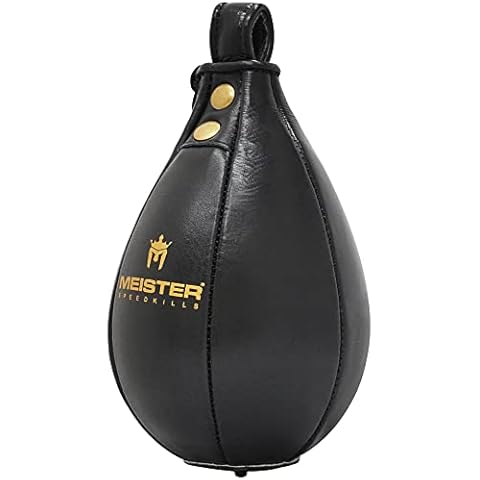 Meister SpeedKills Leather Speed Bag w/Lightweight Latex Bladder - Black - Small (7.5" x 5") (19 cm x 12.7 cm) Cover