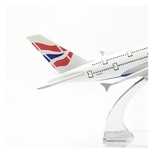 Modelo de avión British Airways A380 miniatura metálica de 16 cm coleccionable 5