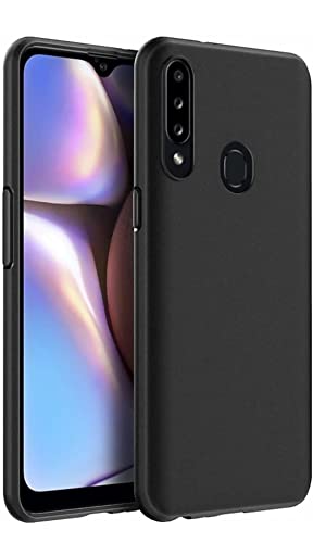 Image of Mobile Back Cover Case for Samsung Galaxy A20S (SM-A207F /DS) (Silicone Case|CameraProtection|Black SC1510)