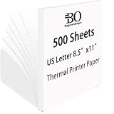 500 fogli di carta termica singola 21,9 x 28,9 cm, formato lettera US per stampante termica, M08F/A28U/A40, stampanti portatili senza inchiostro e wireless per uso domestico. Set di valore avanzato.
