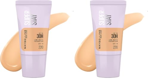 Image of Maybelline New York Super Stay Lumi Matte Liquid Foundation, 220 (Pack of 2)