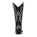 black Cowboy Boots for Women - Embroidered Western Cowgirl Boots with Fashion Snip Toe, 1.75-Inch Low Block Heel and All-Day Comfort Fit, size 9