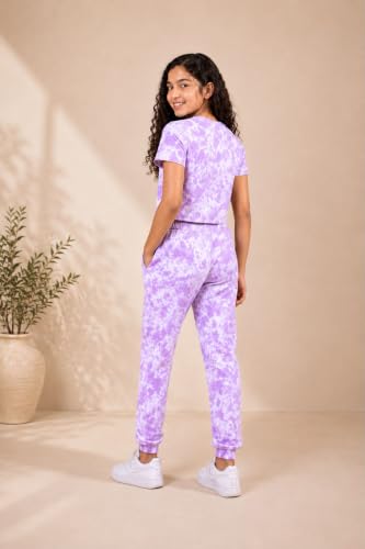 Image of Tweeny Mini Girls Kids Joggers | Tie Dye Joggers set | Track pant set | Pyajama with Crop top Combo Summer wear for Girls