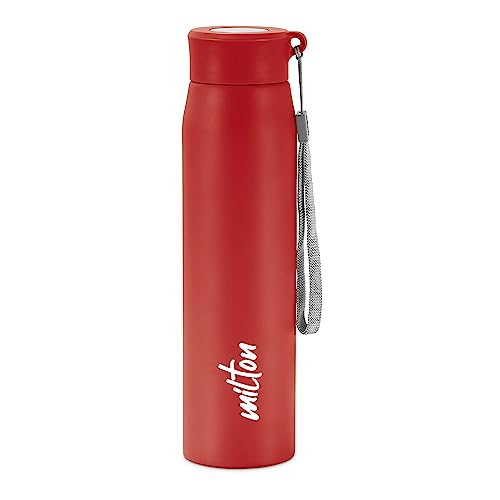 Handy 850 Stainless Steel Sipper Water Bottle 780 ml, Single Walled, ISI Certified I Leak Proof Lid, Rust Proof I For School, Office, Gym I Red