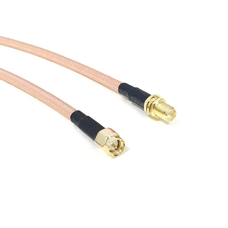 Wi-Fi Antenna Extender RP-SMA Female Jack to SMA Male Plug Jumper Cable (500CM) (RG142)