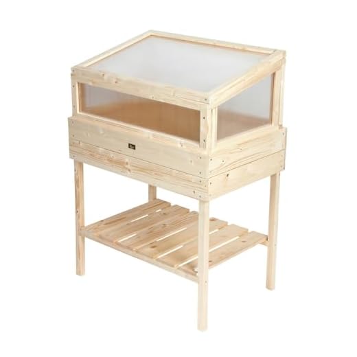 1a-Handelsagentur Högbädd av trä med växthus tidig säng växtlåda blomlåda