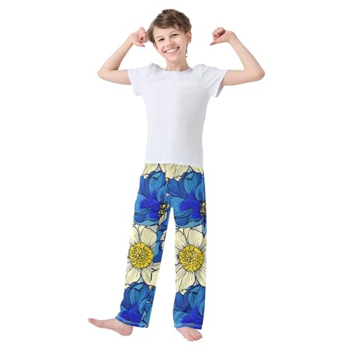 J JOYSAY Floral Blossom Petals Pajamas Pants Soft Long Pajama Bottoms Lounge Sleep Pants Size S-XL3