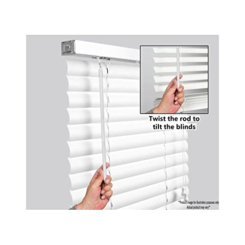 GMA Group 24 Inch Long Window Mini Blind Tilt Wand Rod - Venetian Blind Clear Wands Replacement Rods for Blinds and Shades - S Hook, 2-PK