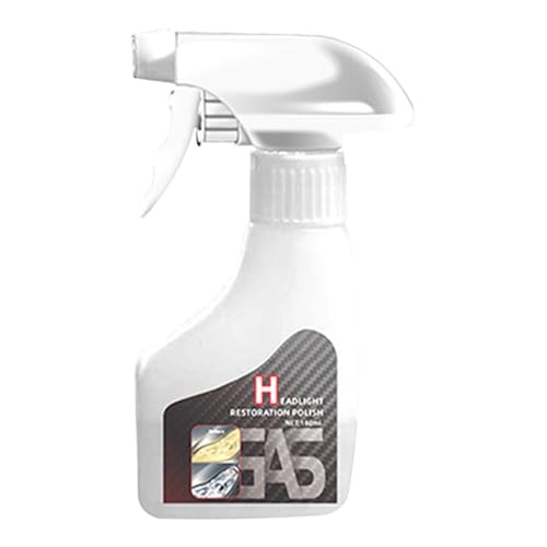 Headlight Restoration Kit, Car Detailing Kit, Crystal Coating Yellowing Removal, Lens Restoration Cleaner, Easy to Use, Long-Lasting for Multiple Applications, 180ml Capacity
