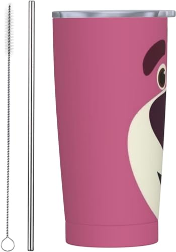 ロッツォ アニメ ストロー&ストローブラシ付き マグカップ コーヒーカップ 600ML コンビニカップ タンブラー ステンレス製 保冷 保温 車用 蓋付き 持ち運び 水筒 大容量 直飲み キャラクター 人気 プレゼント