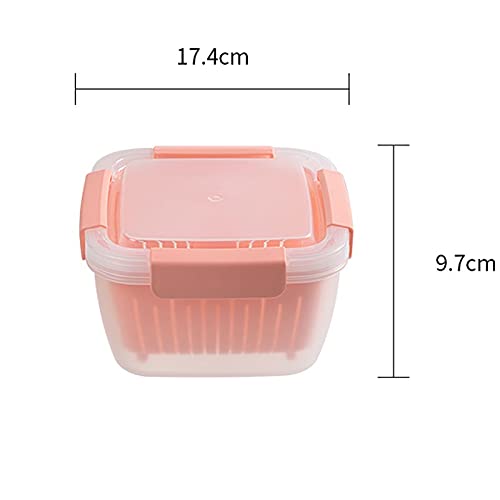 Scatole per il pranzo, scatole per l'imballaggio degli alimenti, contenitori per alimenti Scatola per conservare il frigorifero in plastica con cestello di scarico per la famiglia, può essere utiliz