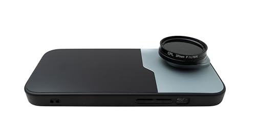 Filtro CPL 37mm circular polarizer lente con rosca y funda para iPhone 15 3