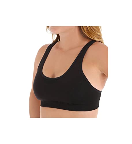 Jockey Active Women's Wicking Cotton Comfort Sports Bra Black Bra Sm #TOP19