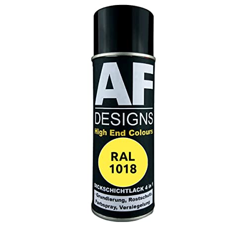 Alex Flittner Designs Barniz antioxidante 4 en 1 RAL 1018 amarillo zinc metal barniz protector spray antioxidante pintura aerosol