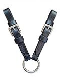 Hunters Saddlery Leather Strap Lunge Line Connector – Bit Coupler for Lunging or in‑Hand Leading & Showing Horses (Black)