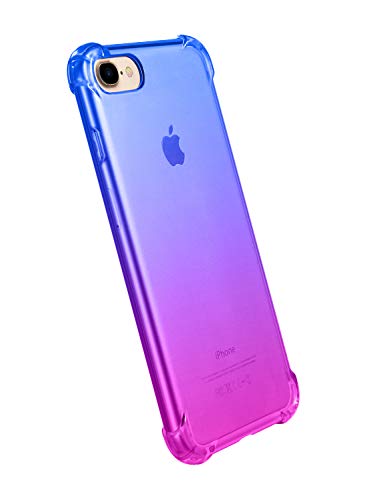CLONG iPhone 7 Case,iPhone 8 Case, iPhone 7/8 Colorful Clear Shockproof Protective Cover Transparent Soft TPU Gel Cases for Apple iPhone 7/8 4.7