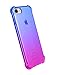iPhone 8 Case,CLONG iPhone 7 8 Case Colorful Clear Slim Case Translucent Impact Resistant Protective Shell Flexible Soft TPU Bumper Cover for Apple iPhone 7/8 4.7 inch(Blue&Purple)