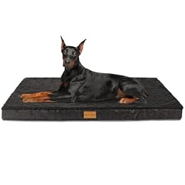 Patas Lague Orthopedic Large Dog Bed Washable Pet Sofa Mat 56''X40'' Black