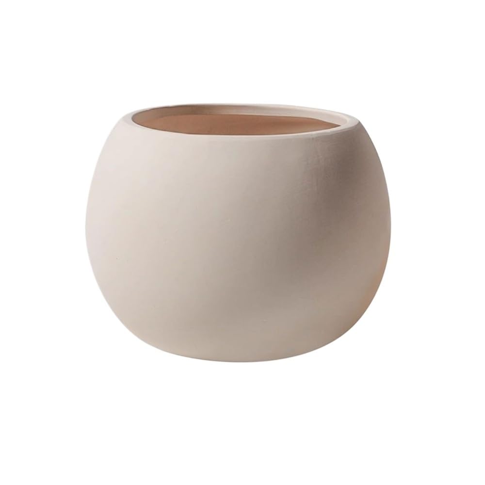 Doniczka Beżowa mała ceramiczna doniczka okrągła donica stołowa ogrodnictwo pojemnik na doniczki do dekoracji balkonów w domu i biurze Doniczki na kwiaty